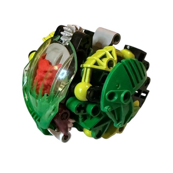 Vintage LEGO BIONICLE Lehvak Green Red 8564 Set with Canister Complete Set - Picture 7 of 13